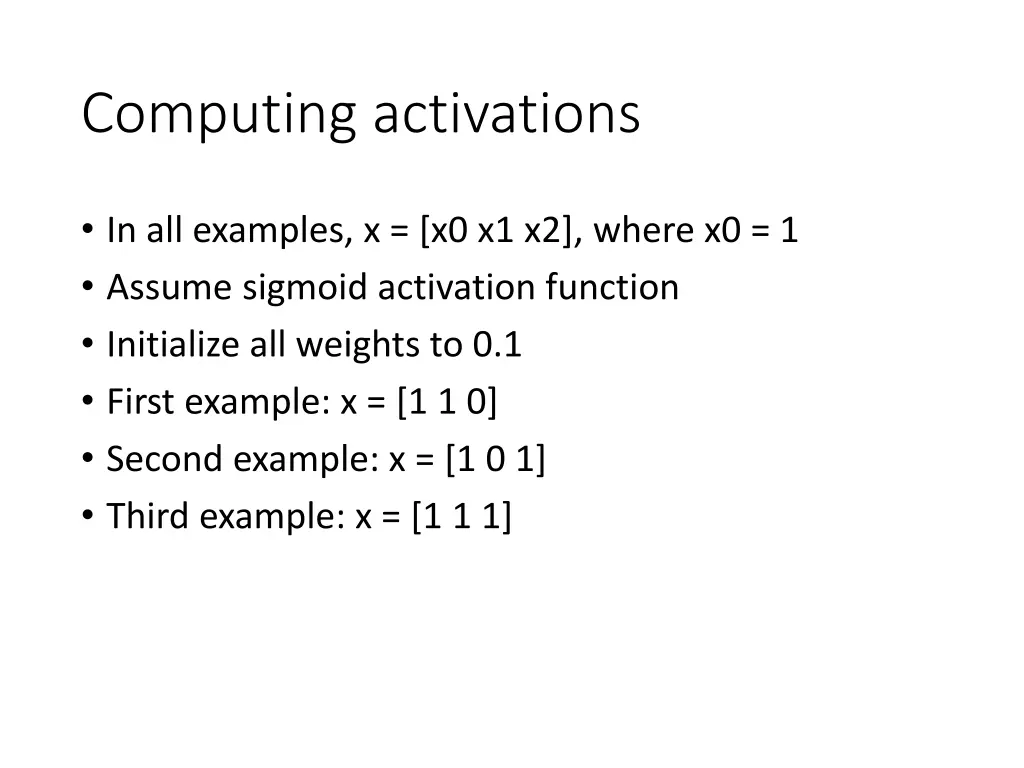 computing activations