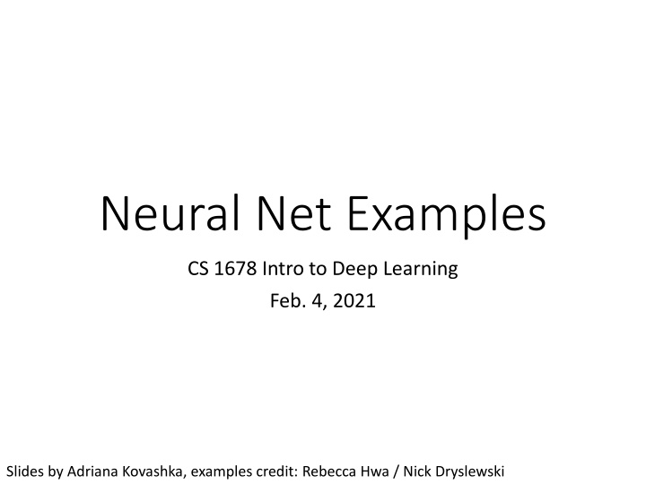 neural net examples
