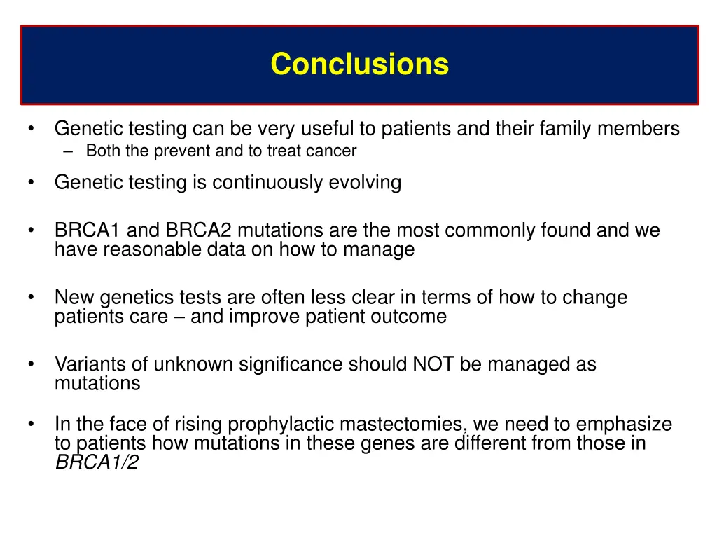 conclusions