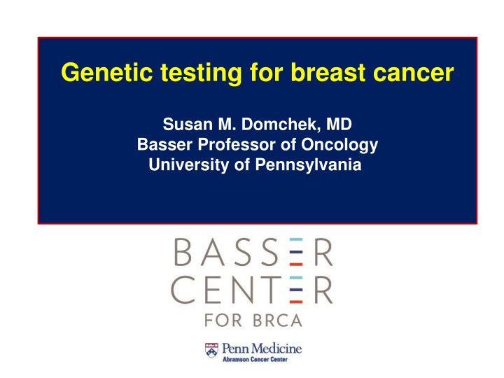 genetic testing for breast cancer