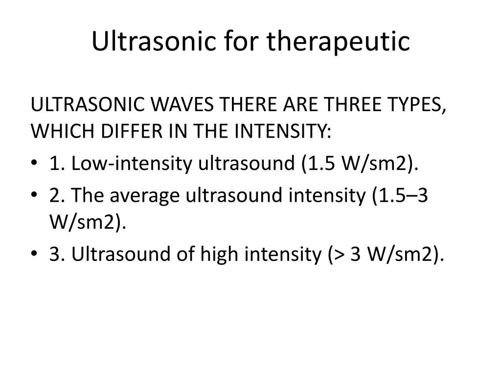 ultrasonic for therapeutic 1