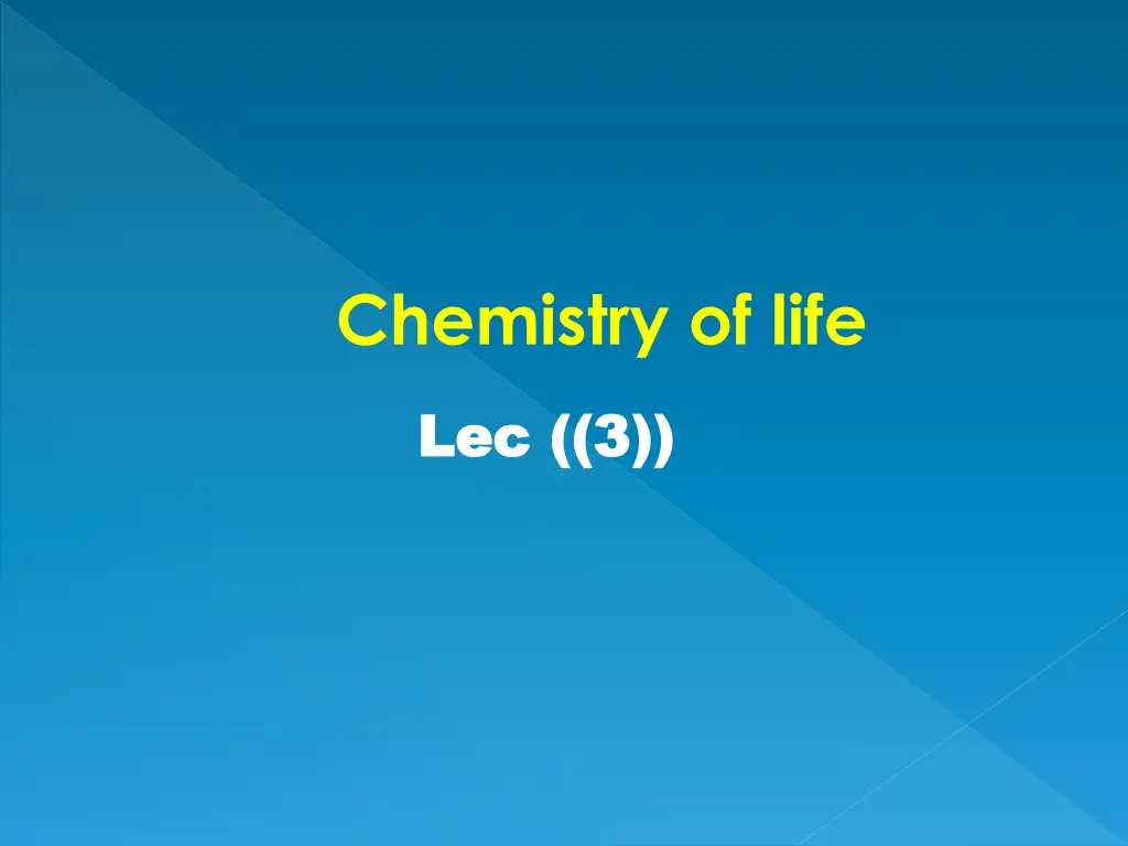 chemistry of life