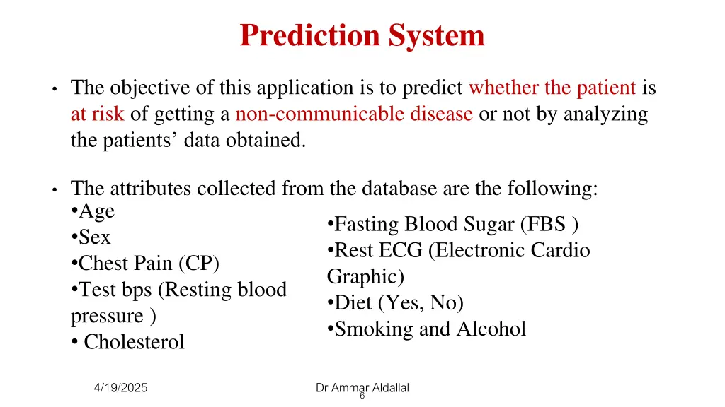 prediction system