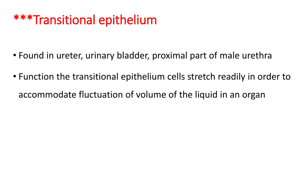 transitional transitional epithelium