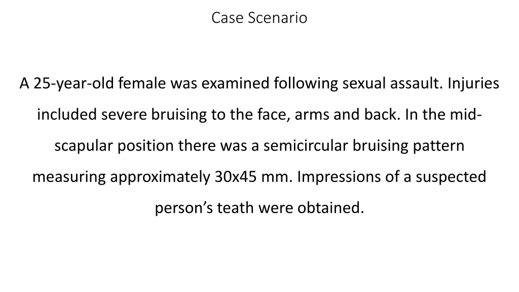 case scenario