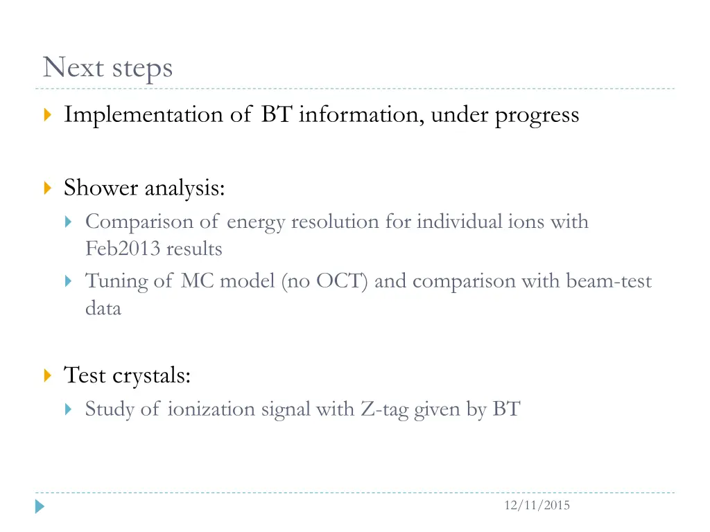 next steps