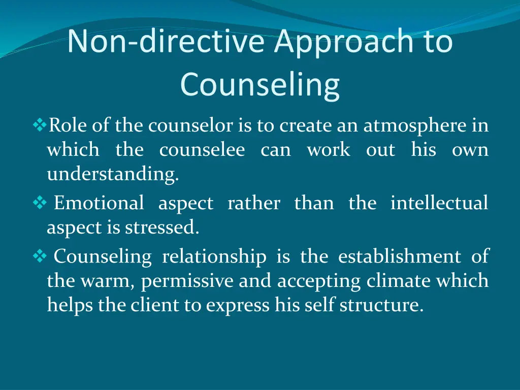 non directive approach to counseling 1