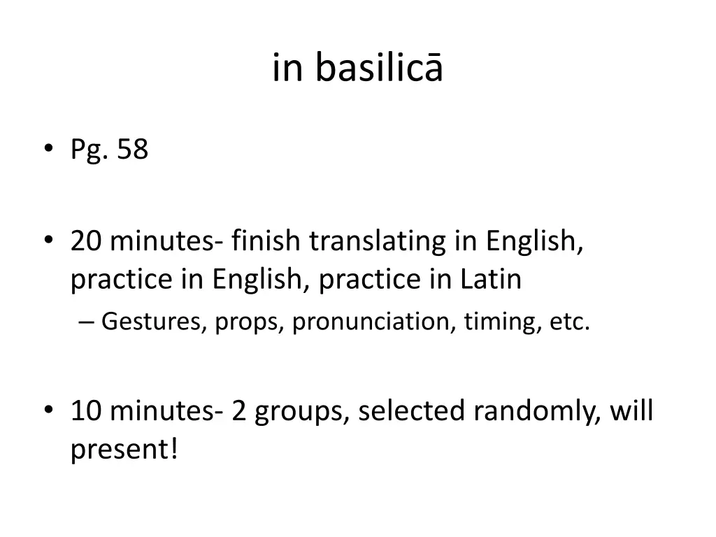 in basilic