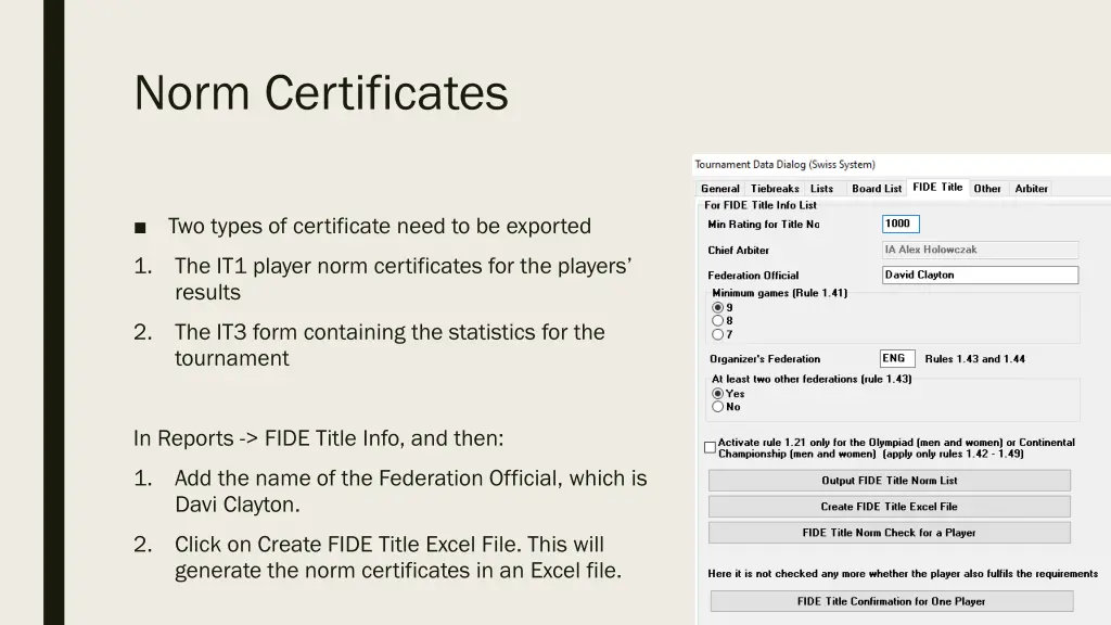 norm certificates