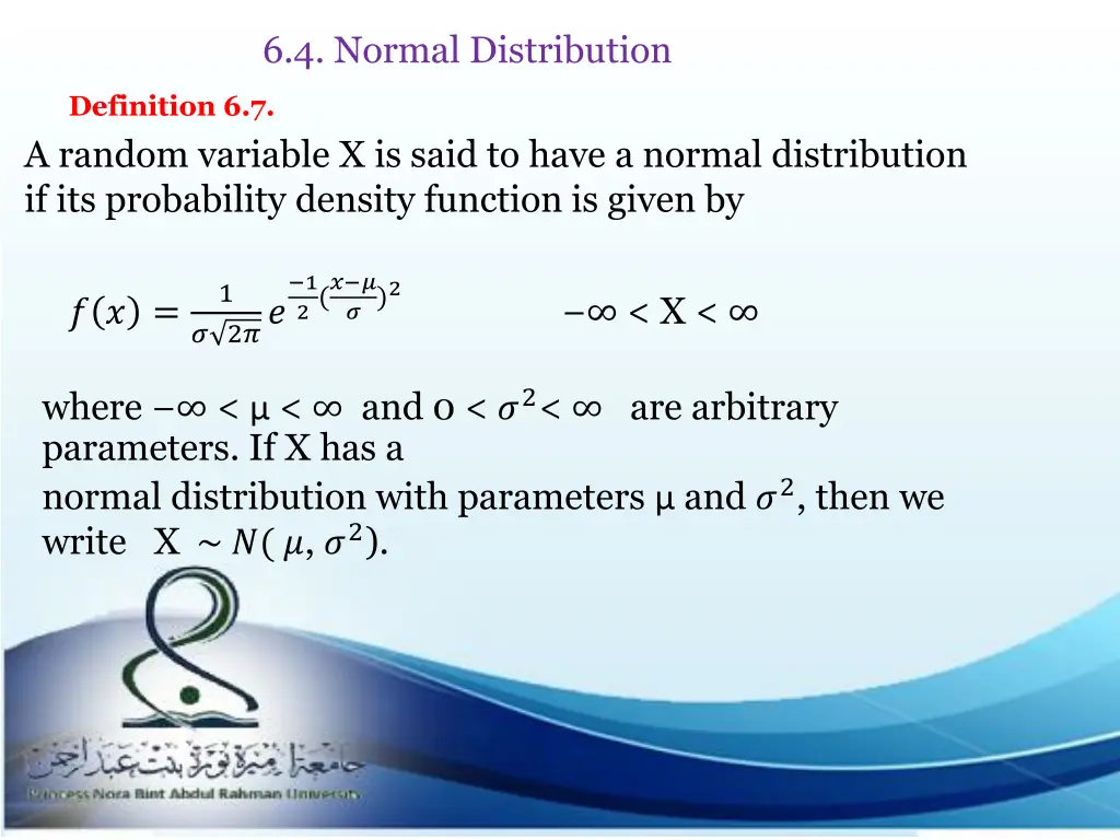 6 4 normal distribution definition 6 7