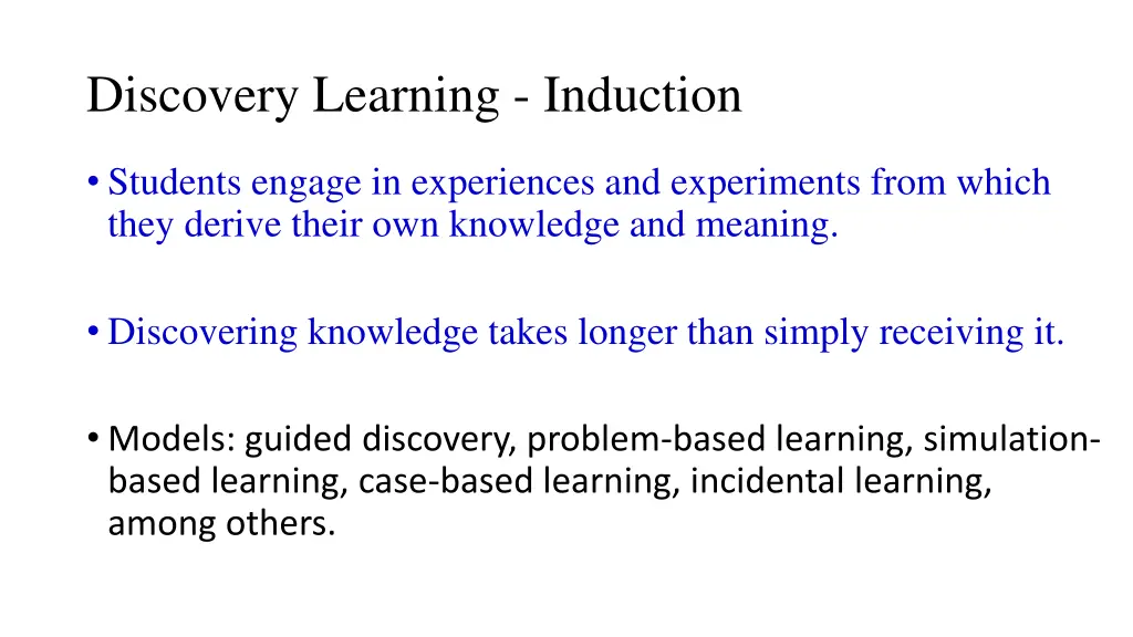 discovery learning induction