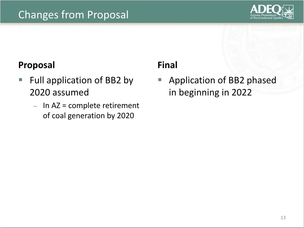 changes from proposal 2