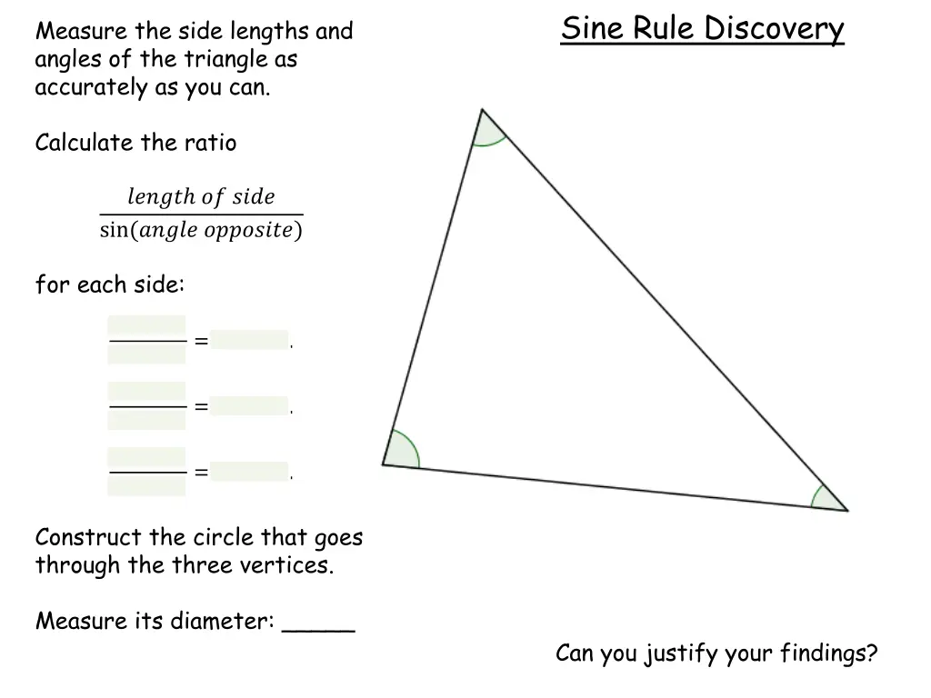 sine rule discovery 1