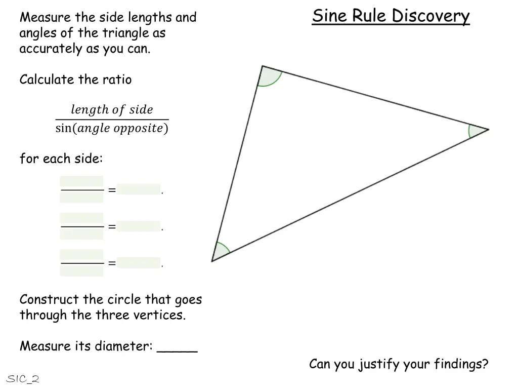 sine rule discovery 24