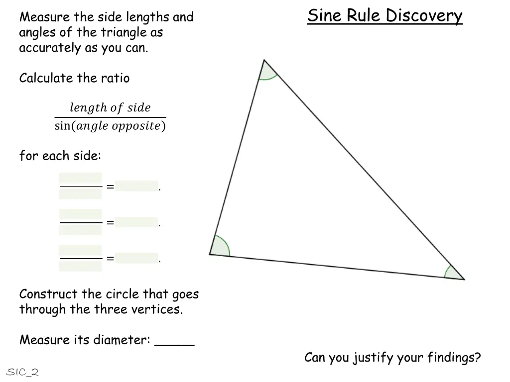 sine rule discovery 6