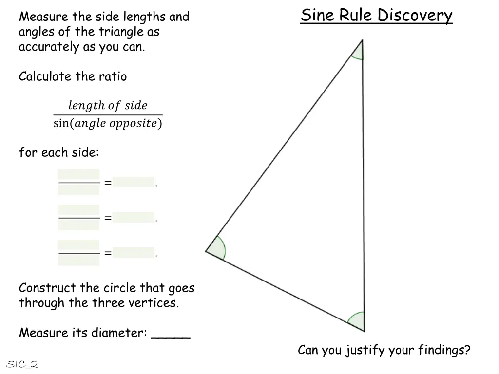 sine rule discovery 8