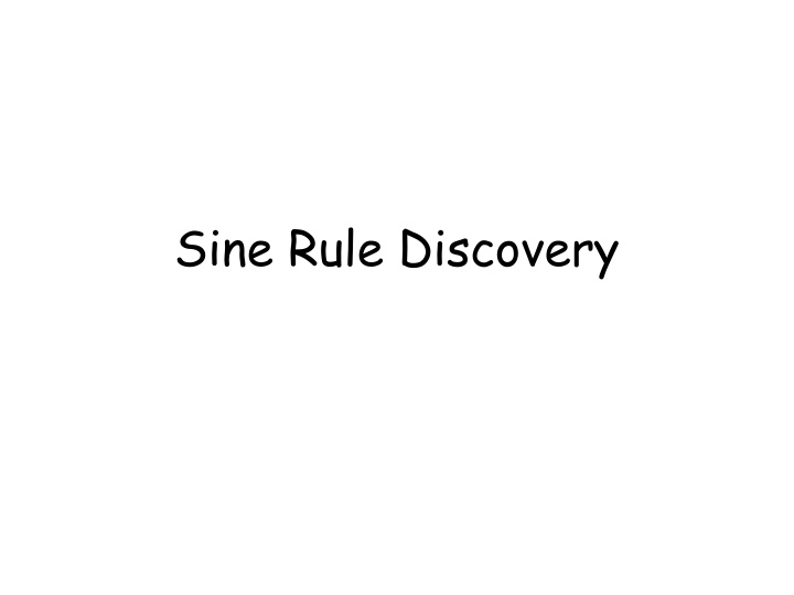 sine rule discovery