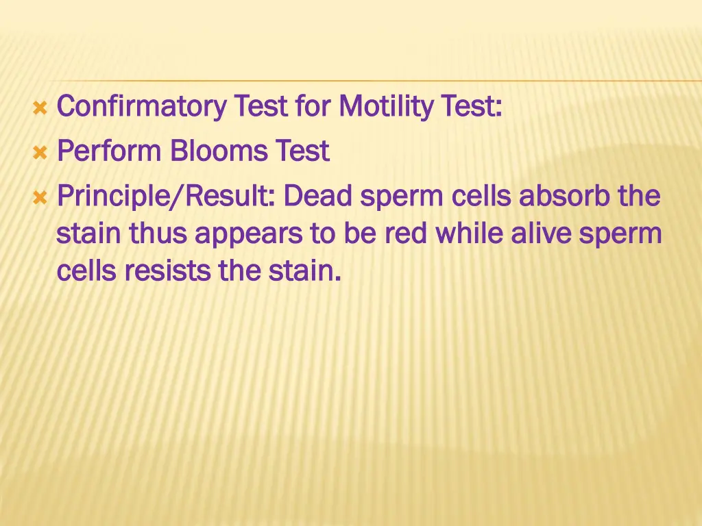 confirmatory test for motility test confirmatory