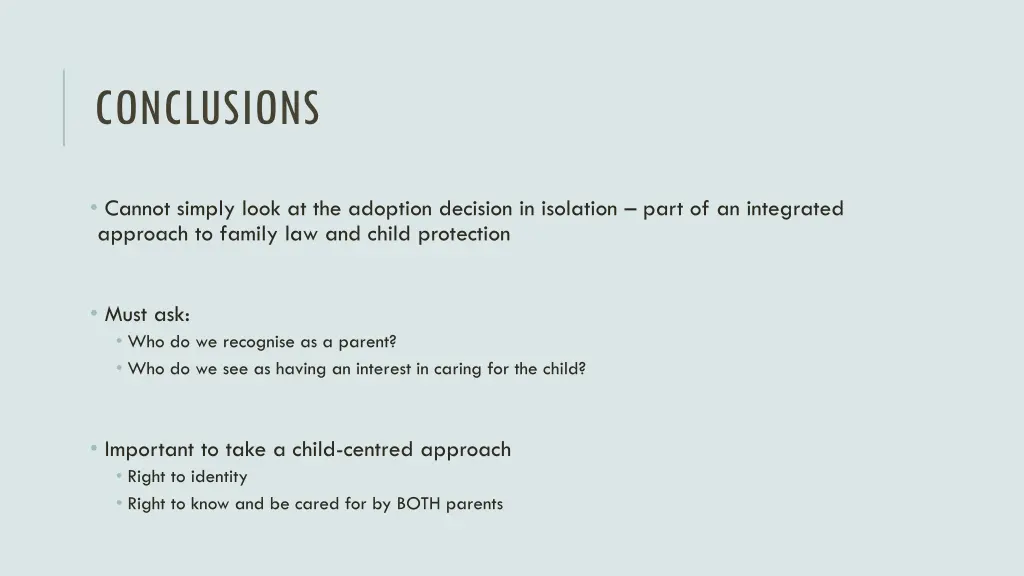 conclusions