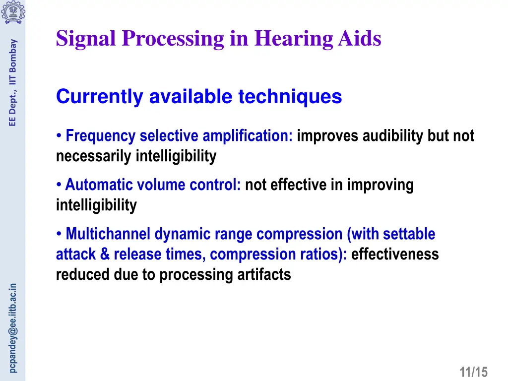 signal processing in hearing aids