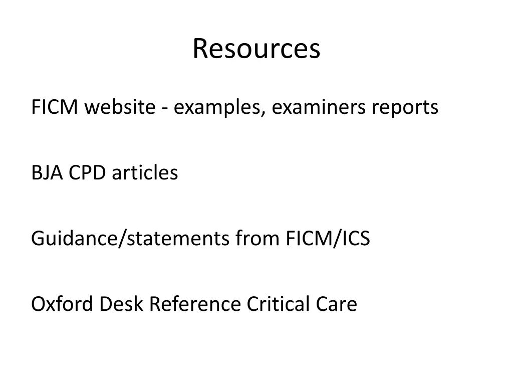 resources