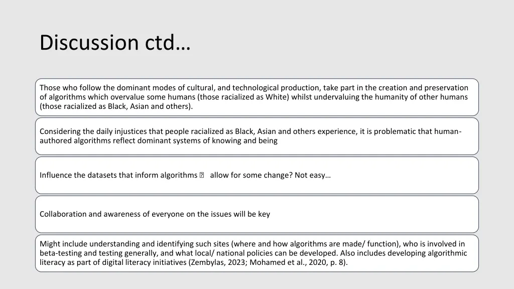 discussion ctd