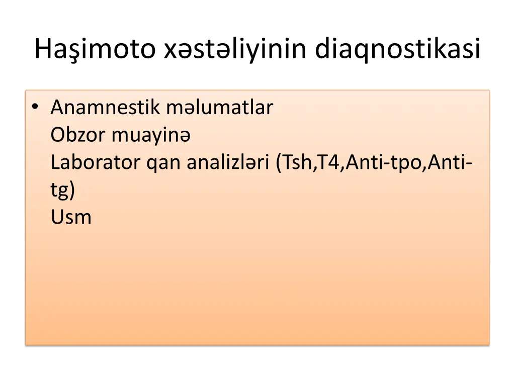 ha imoto x st liyinin diaqnostikasi