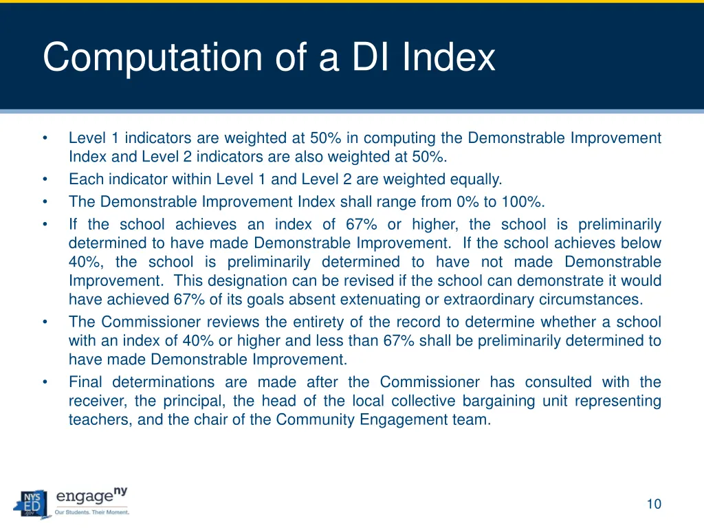 computation of a di index