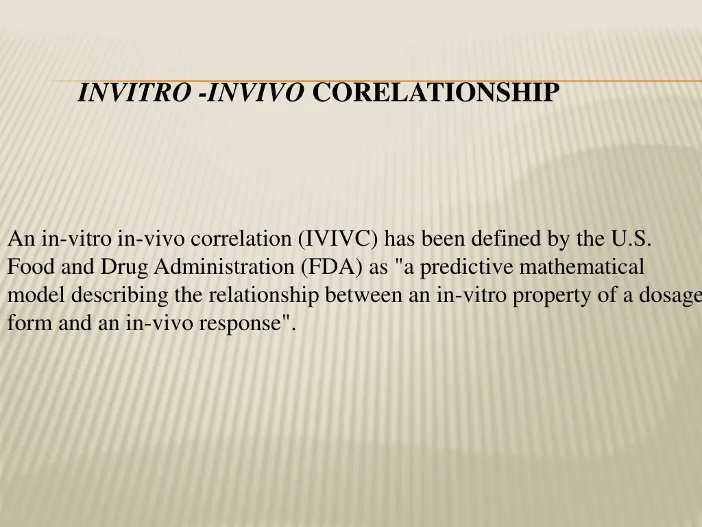 invitro invivo corelationship 1