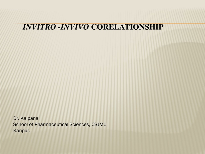 invitro invivo corelationship
