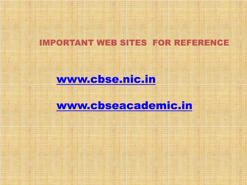 important web sites for reference
