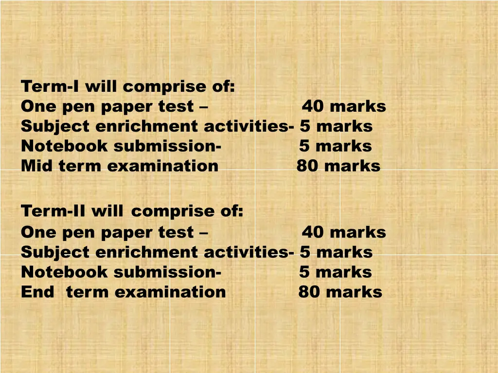 term i will comprise of one pen paper test