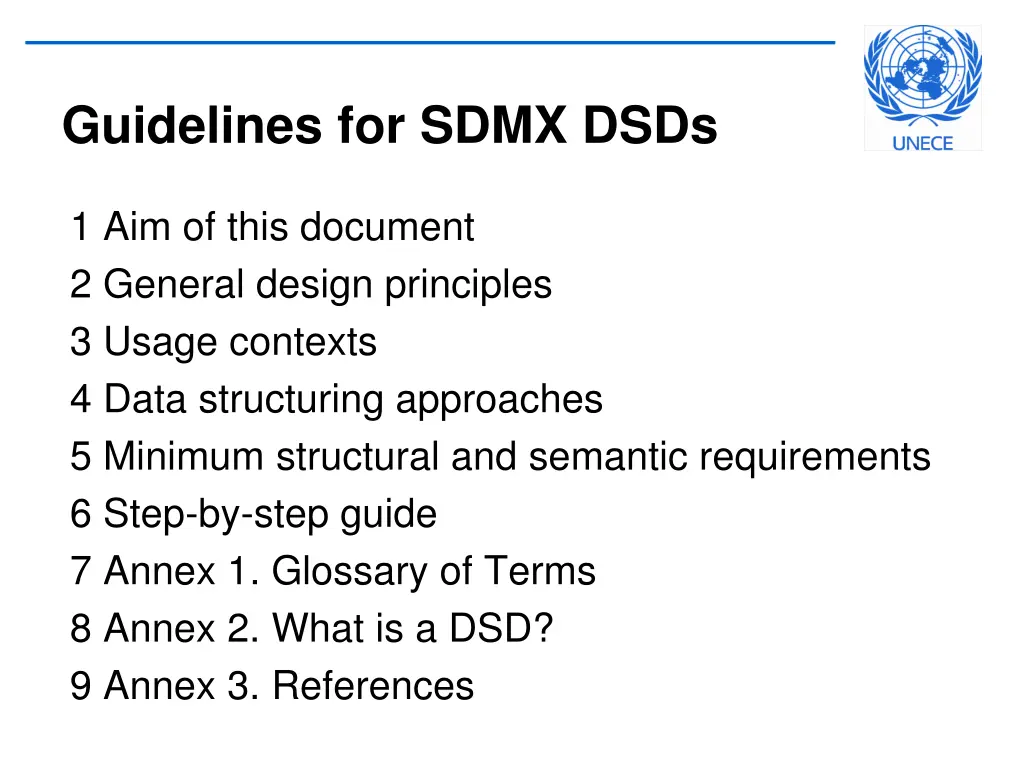 guidelines for sdmx dsds