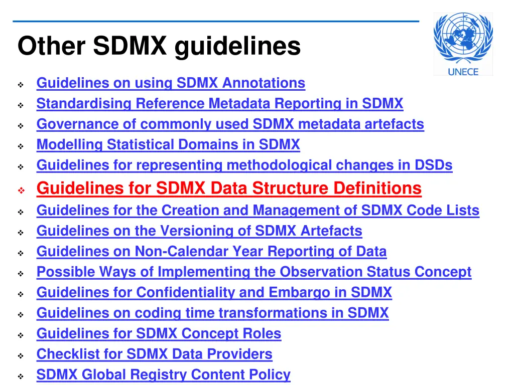 other sdmx guidelines 1