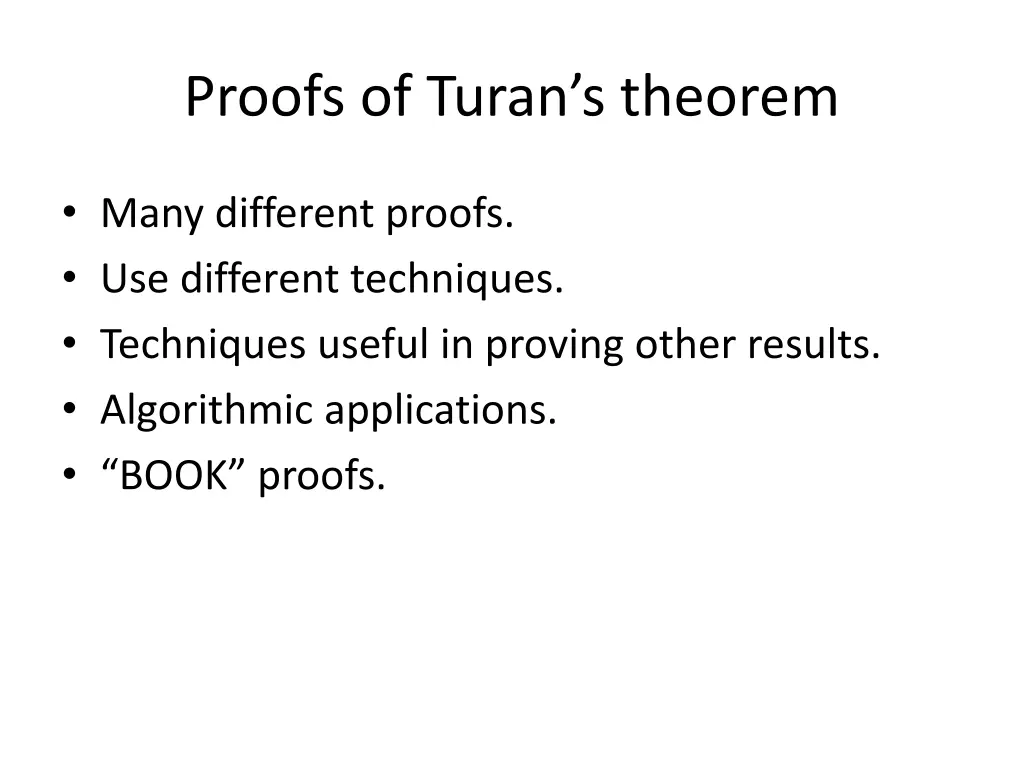 proofs of turan s theorem