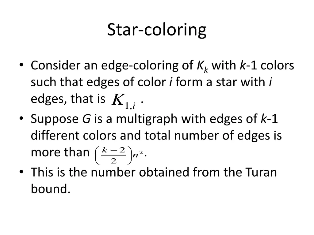 star coloring