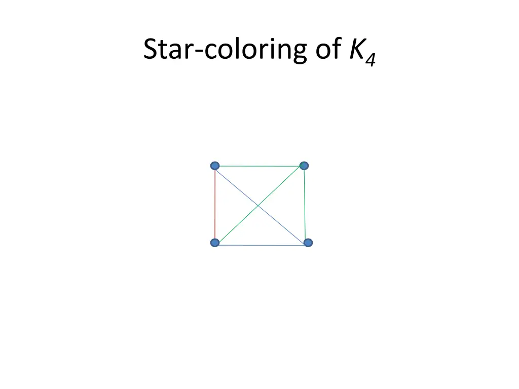 star coloring of k 4