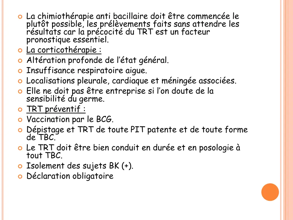 la chimioth rapie anti bacillaire doit