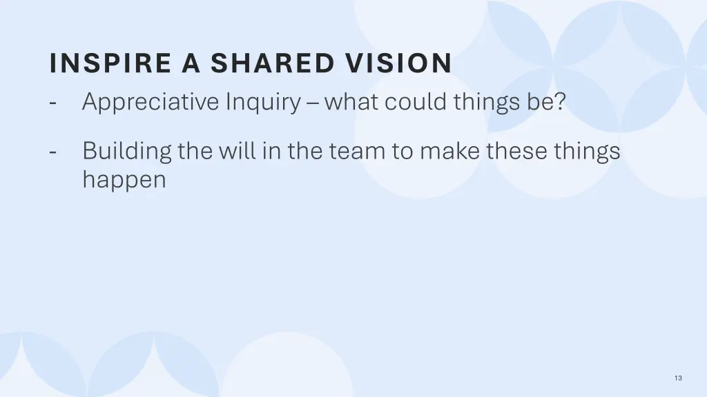 inspire a shared vision appreciative inquiry what