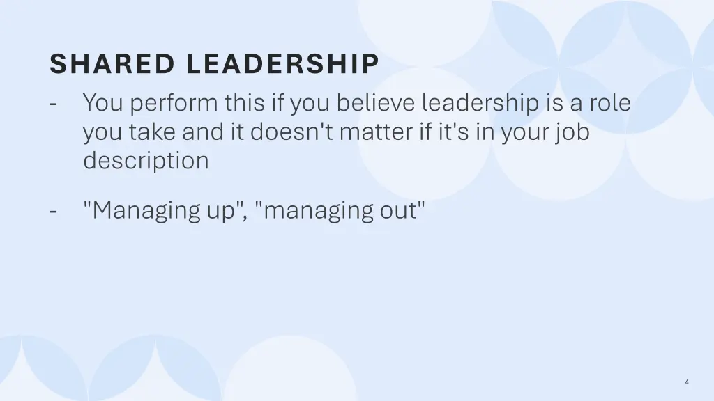 shared leadership you perform this if you believe