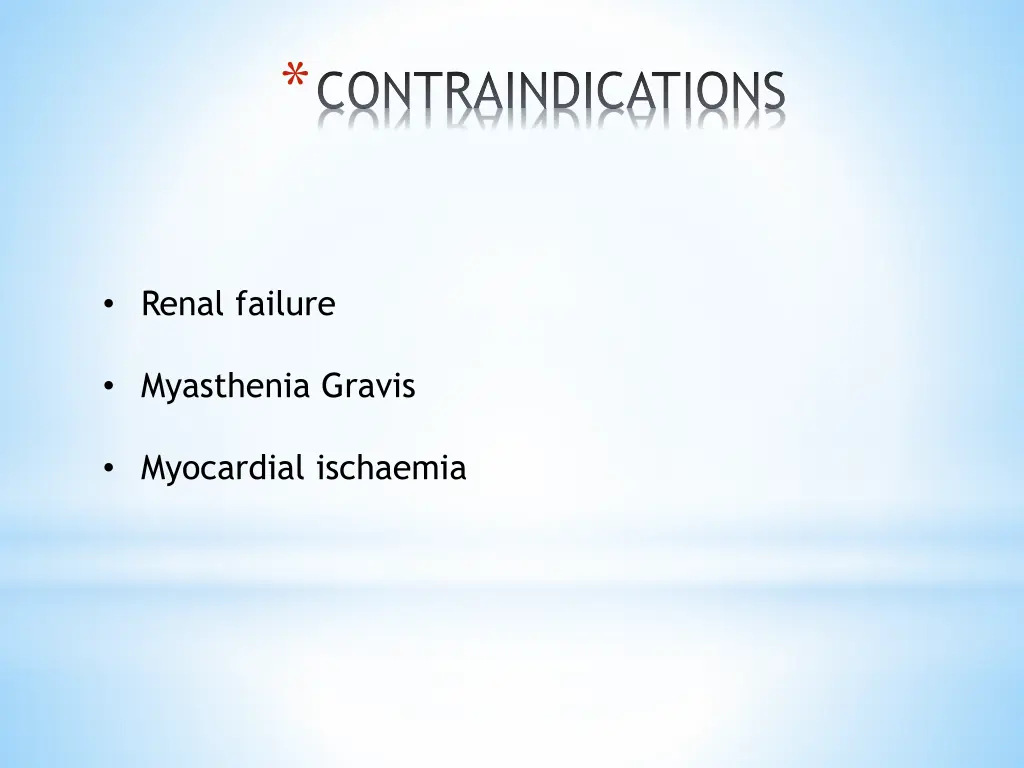 contraindications