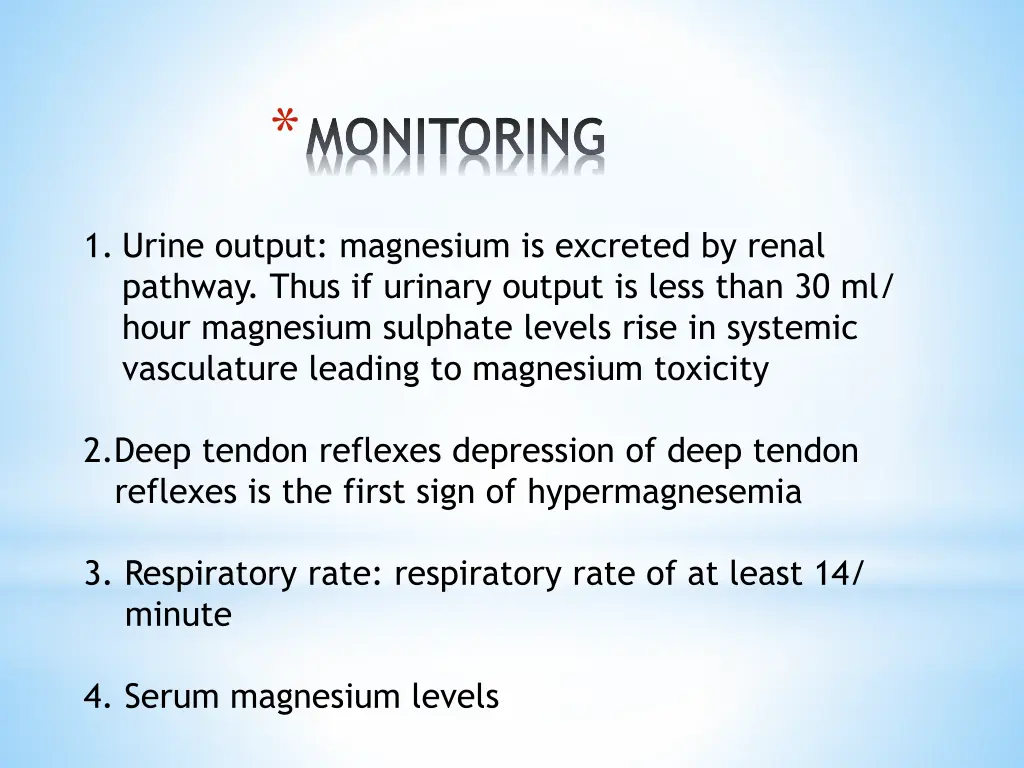 monitoring