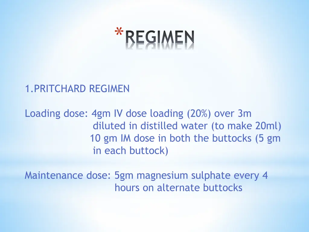 regimen
