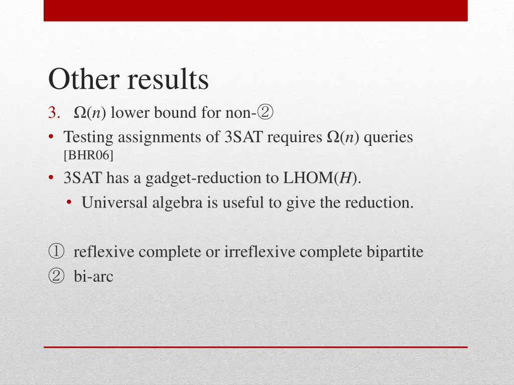other results 3 n lower bound for non testing