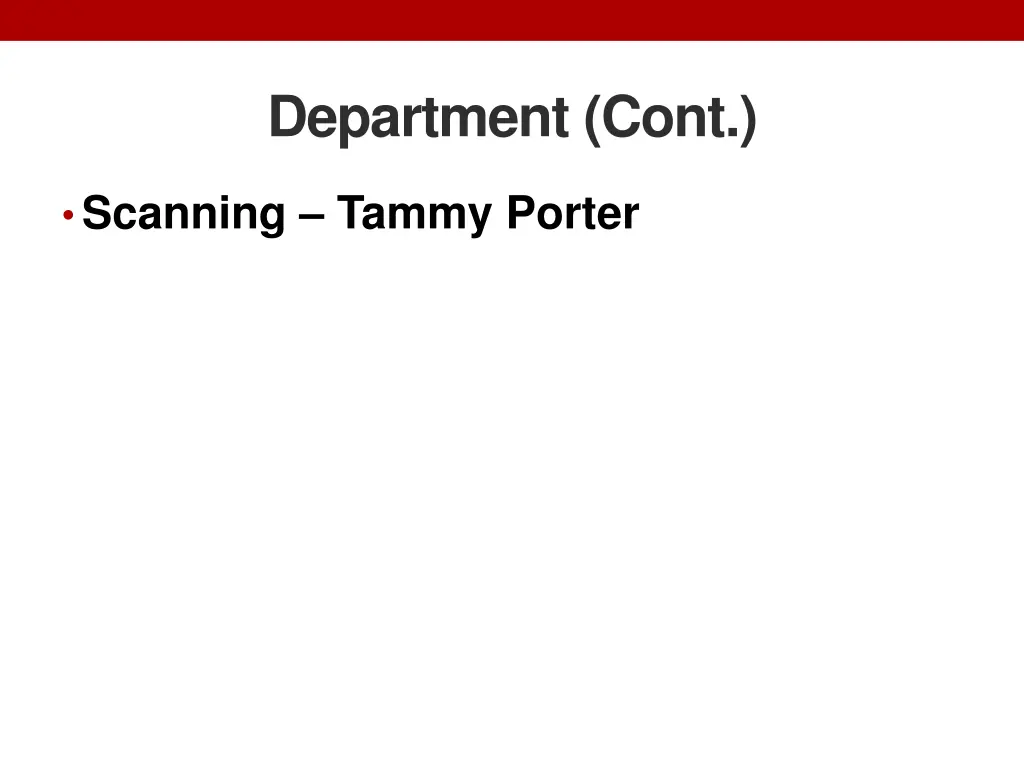department cont