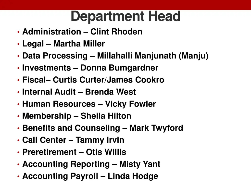 department head administration clint rhoden legal