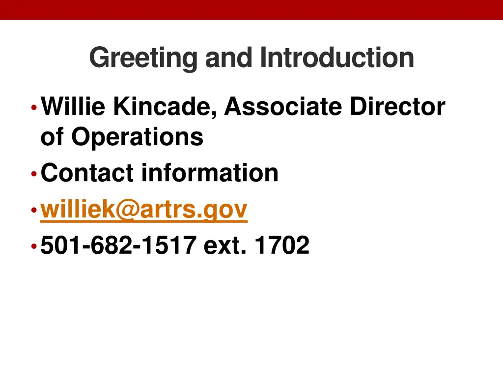 greeting and introduction