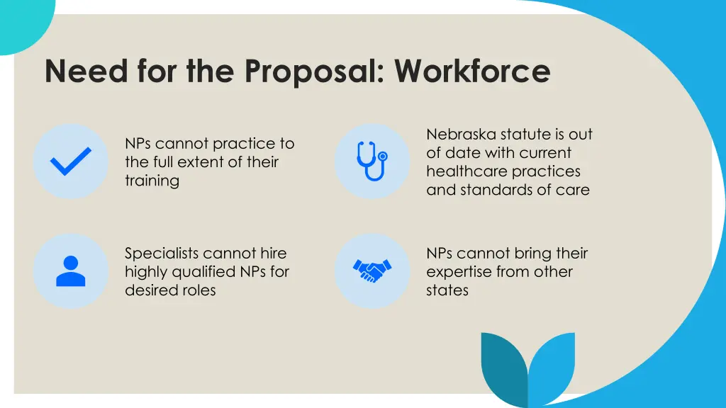 need for the proposal workforce