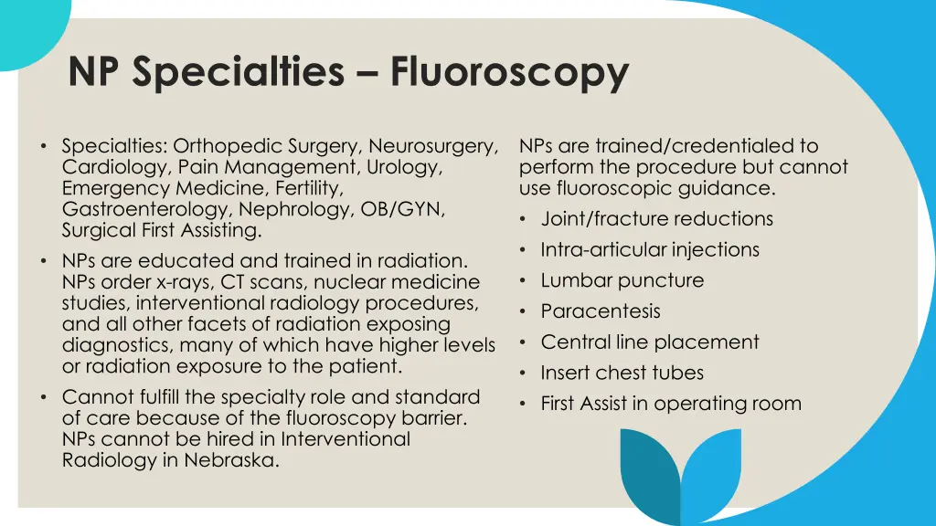 np specialties fluoroscopy