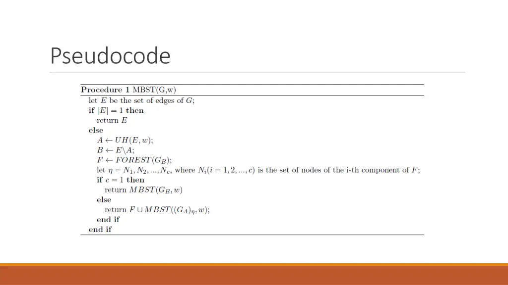 pseudocode